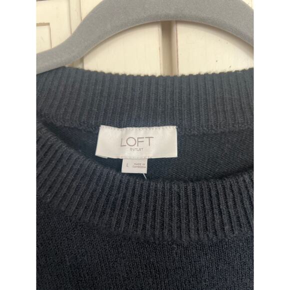 NWT Loft Outlet size large black sweater - Picture 2 of 4